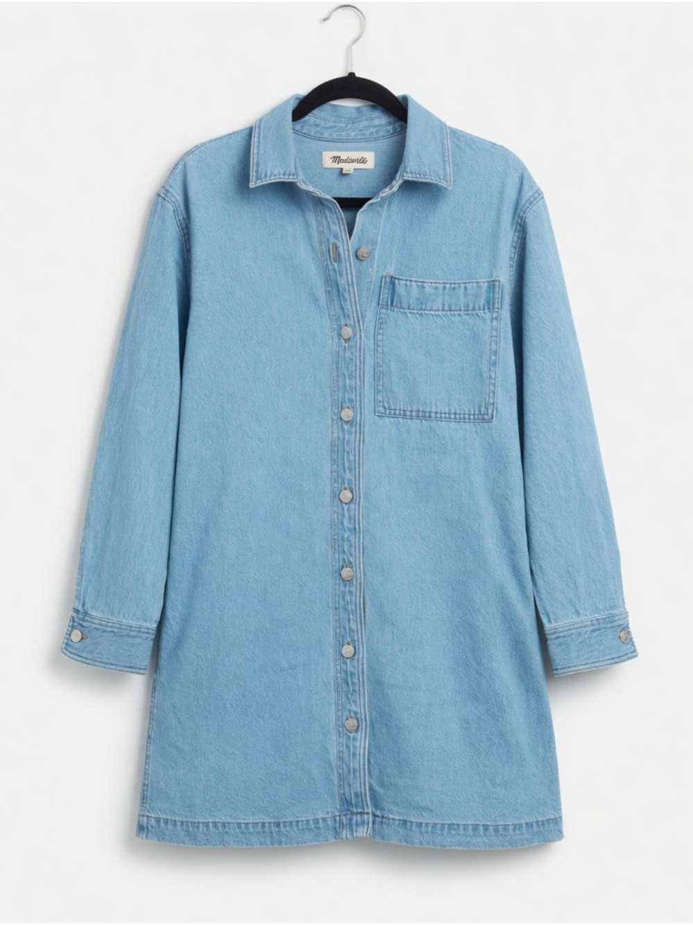 Madewell Denim Shirtdress Size XXS Light Wash Button-Up Jean Dress